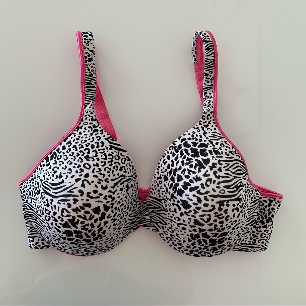 Zebra Print Padded 36D Underwire Bra